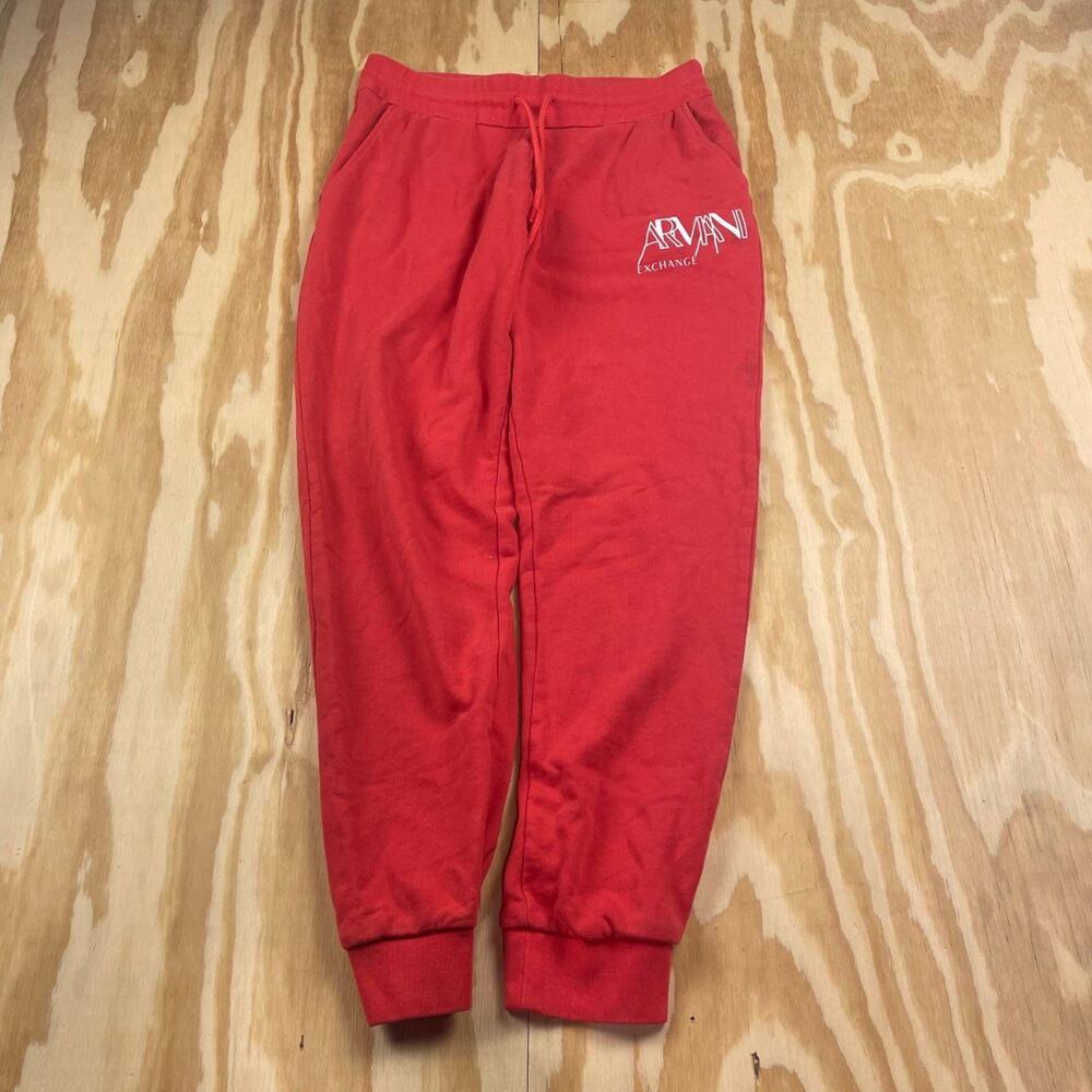 Armani Exchange Stencil Logo Sweatpants – Red – Men’s S